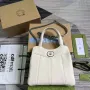 Gucci 745918 Petite GG Malá Taška přes Rameno Bílá