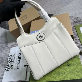 Gucci 745918 Petite GG Malá Taška přes Rameno Bílá