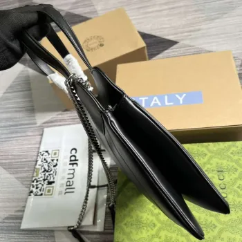 Gucci 745918 Petite GG Malá Taška přes Rameno Černá