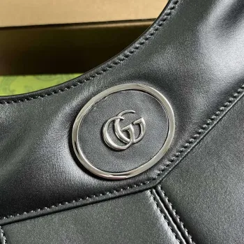 Gucci 745918 Petite GG Malá Taška přes Rameno Černá