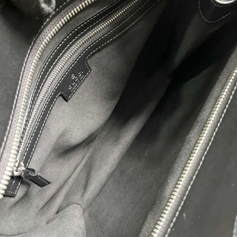 Gucci 745918 Petite GG Malá Taška přes Rameno Černá