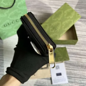 Gucci 723784 GG Matelassé Zip Around Peněženka Černá