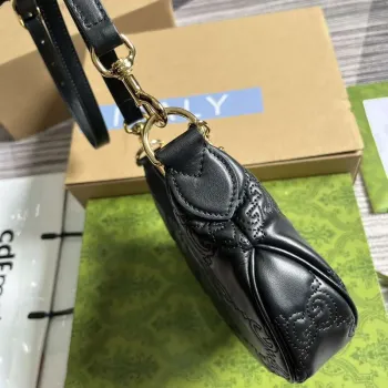 Gucci 739736 GG Matelassé Mini Taška Černá