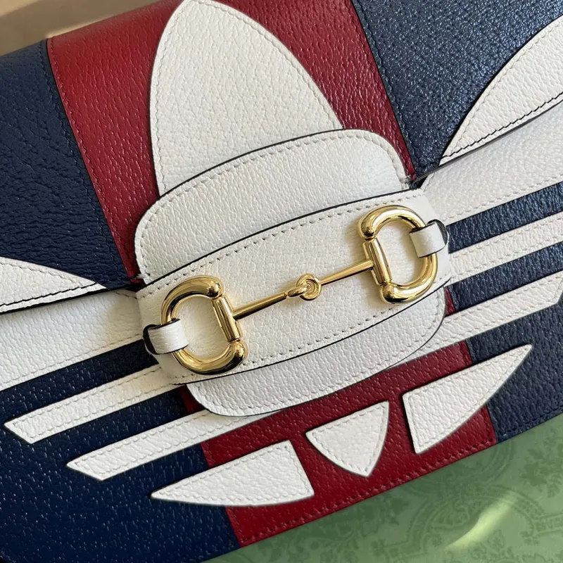 Gucci 602204 Adidas X Gucci Gucci Horsebit 1955 Malá taška Námořnická modř& Bílá