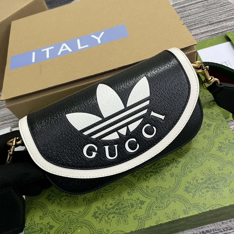 Gucci 727791 Adidas X Gucci Mini Taška Černá