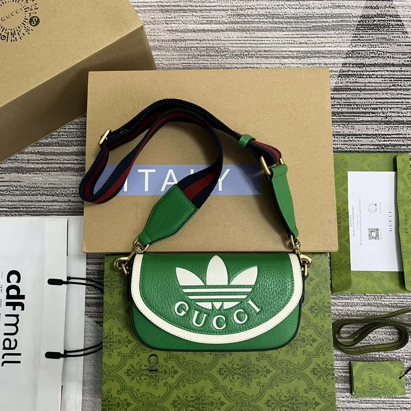 Gucci 727791 Adidas X Gucci Mini Taška Zelená