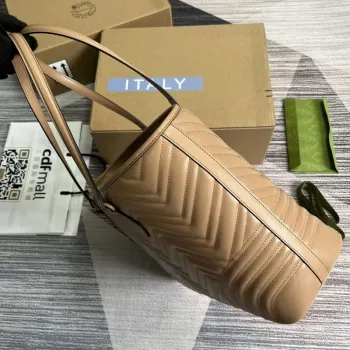 Gucci 739684 GG Marmont Velká taška Rose beige