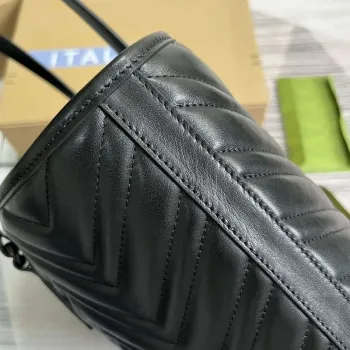 Gucci 739684 GG Marmont Velká taška přes rameno Černá