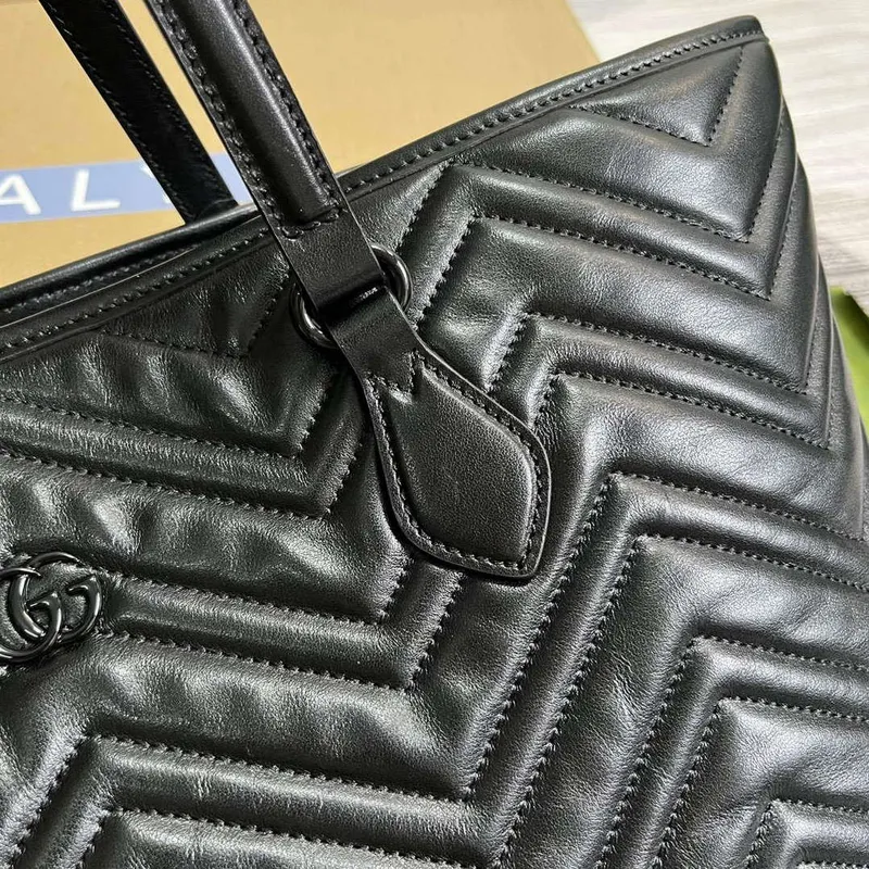 Gucci 739684 GG Marmont Velká taška přes rameno Černá