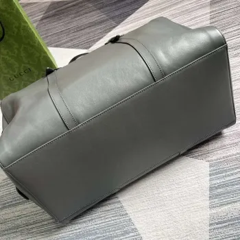 Gucci 725683 Velká taška přes rameno s tónovým dvojitým G šedá