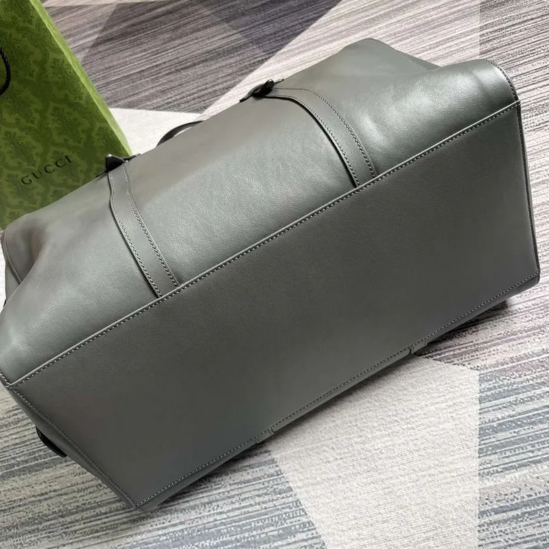 Gucci 725683 Velká taška přes rameno s tónovým dvojitým G šedá