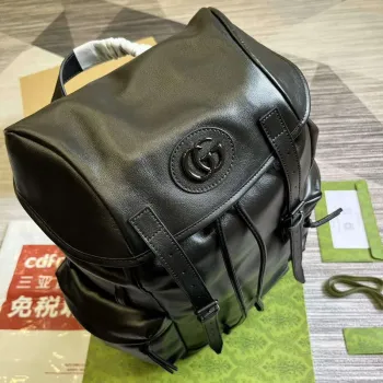 Batoh Gucci 725657 s tónovým dvojitým G černý