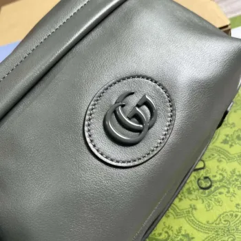 Gucci 725696 Kabelka přes rameno s tónovým Double G Šedá