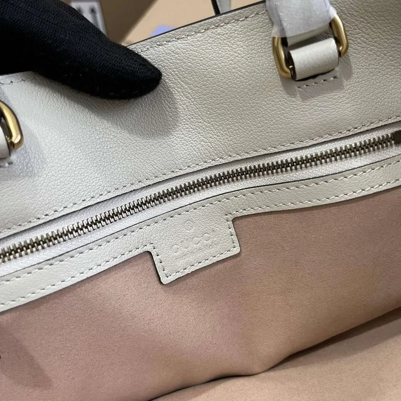 Gucci 750394 Gucci Diana Střední Tote Taška Bílá kůže