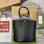 Gucci 750394 Gucci Diana Střední Tote Taška Černá kůže