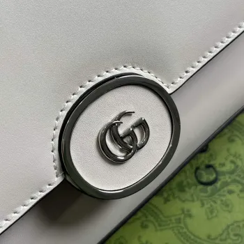 Gucci 739721 Petite GG Malá Kabelka přes Rameno Bílá