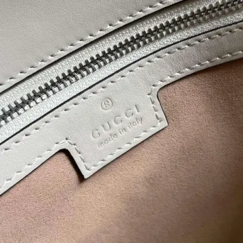 Gucci 739721 Petite GG Malá Kabelka přes Rameno Bílá