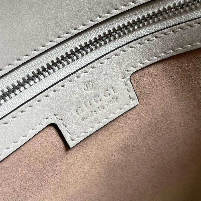 Gucci 739721 Petite GG Malá Kabelka přes Rameno Bílá