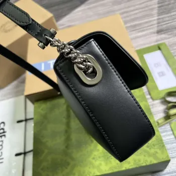 Gucci 739721 Petite GG Malá Kabelka přes Rameno Černá