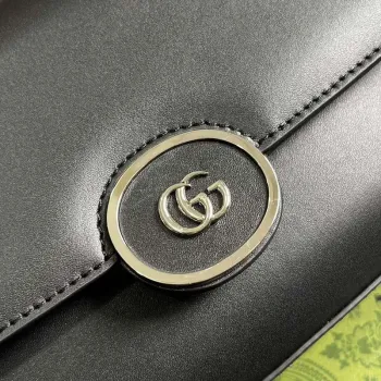 Gucci 739721 Petite GG Malá Kabelka přes Rameno Černá