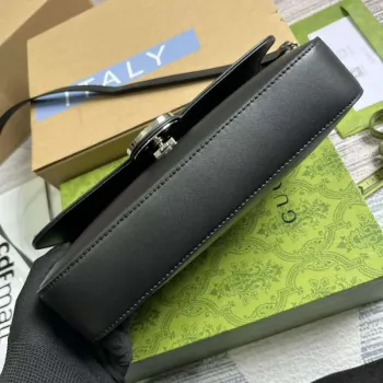 Gucci 739721 Petite GG Malá Kabelka přes Rameno Černá