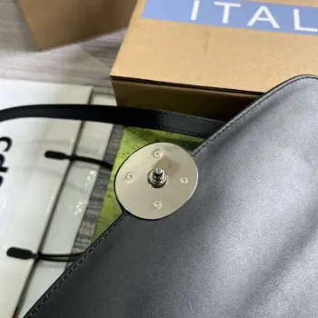 Gucci 739721 Petite GG Malá Kabelka přes Rameno Černá