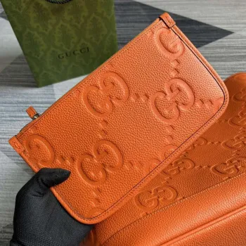 Gucci 726755 Jumbo GG velká taška přes rameno oranžová