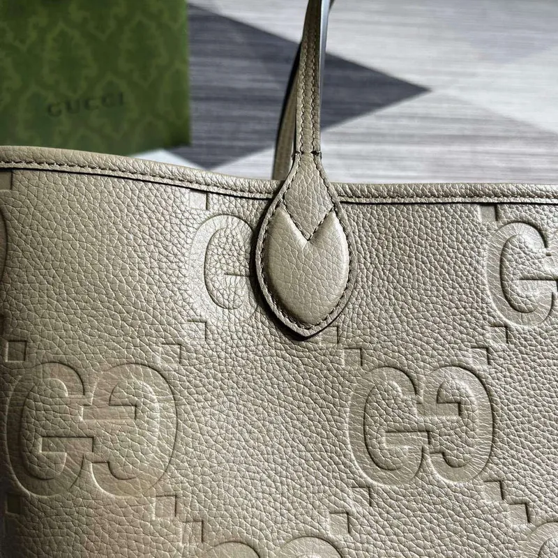 Gucci 726755 Jumbo GG velká taška přes rameno Taupe