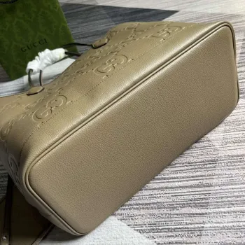 Gucci 726755 Jumbo GG velká taška přes rameno Taupe