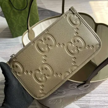 Gucci 726755 Jumbo GG velká taška přes rameno Taupe