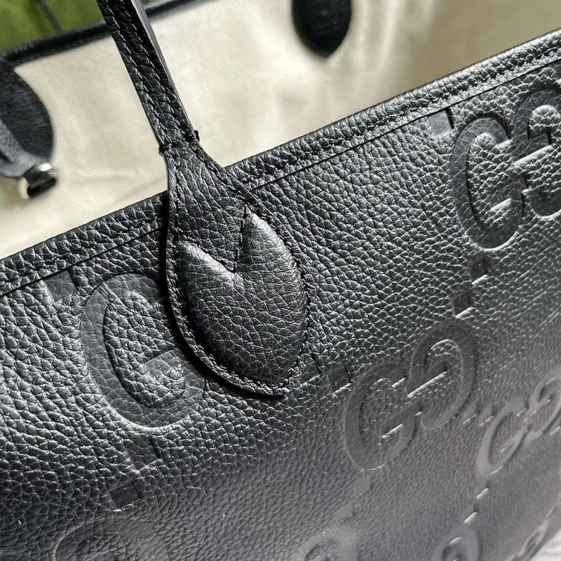 Gucci 726755 Jumbo GG velká taška přes rameno černá