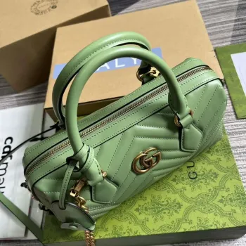 Gucci 746319 GG Marmont Malá Taška s Horním Uchem Zelená