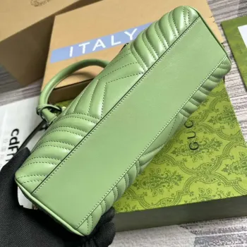 Gucci 746319 GG Marmont Malá Taška s Horním Uchem Zelená