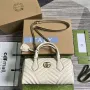Gucci 746319 GG Marmont Malá kabelka s horním uchem Bílá