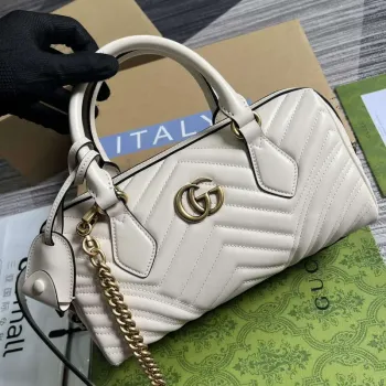 Gucci 746319 GG Marmont Malá kabelka s horním uchem Bílá