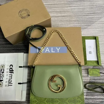 Gucci 699268 Gucci Blondie Kabelka přes rameno Světle zelená kůže