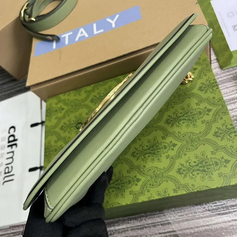 Gucci 699268 Gucci Blondie Kabelka přes rameno Světle zelená kůže