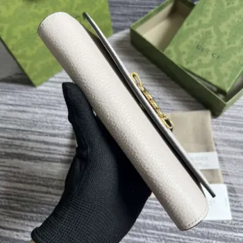 Gucci 750461 Peněženka s propleteným G hadím uzlem bílá