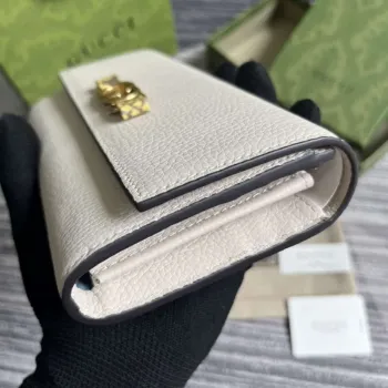 Gucci 750461 Peněženka s propleteným G hadím uzlem bílá