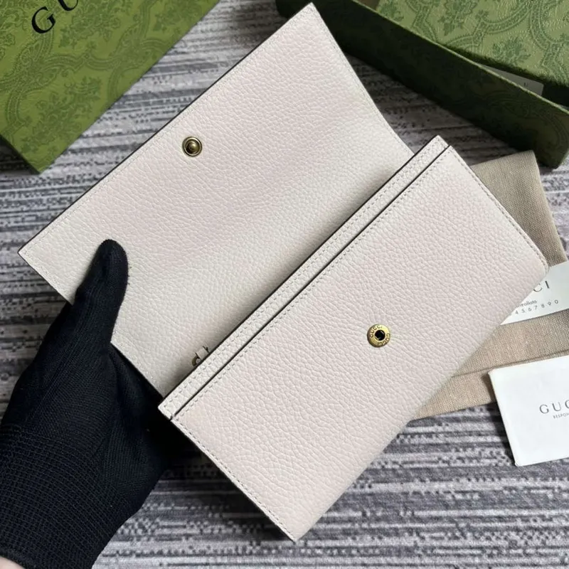 Gucci 750461 Peněženka s propleteným G hadím uzlem bílá