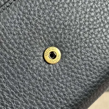 Gucci 750461 Peněženka s propleteným G Python mašlí černá