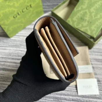 Gucci 750461 Peněženka s propleteným G hadí mašlí růžová béžová