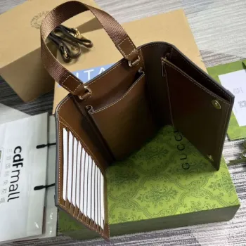 Gucci 724358 GG Kabelková peněženka Hnědá