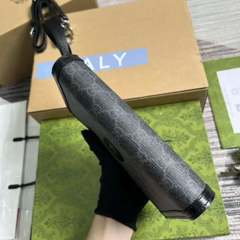 Gucci 724358 GG Kabelková peněženka Černá