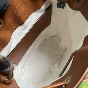 Gucci 550621 Ophidia Malá GG Kbelík Taška Hnědá