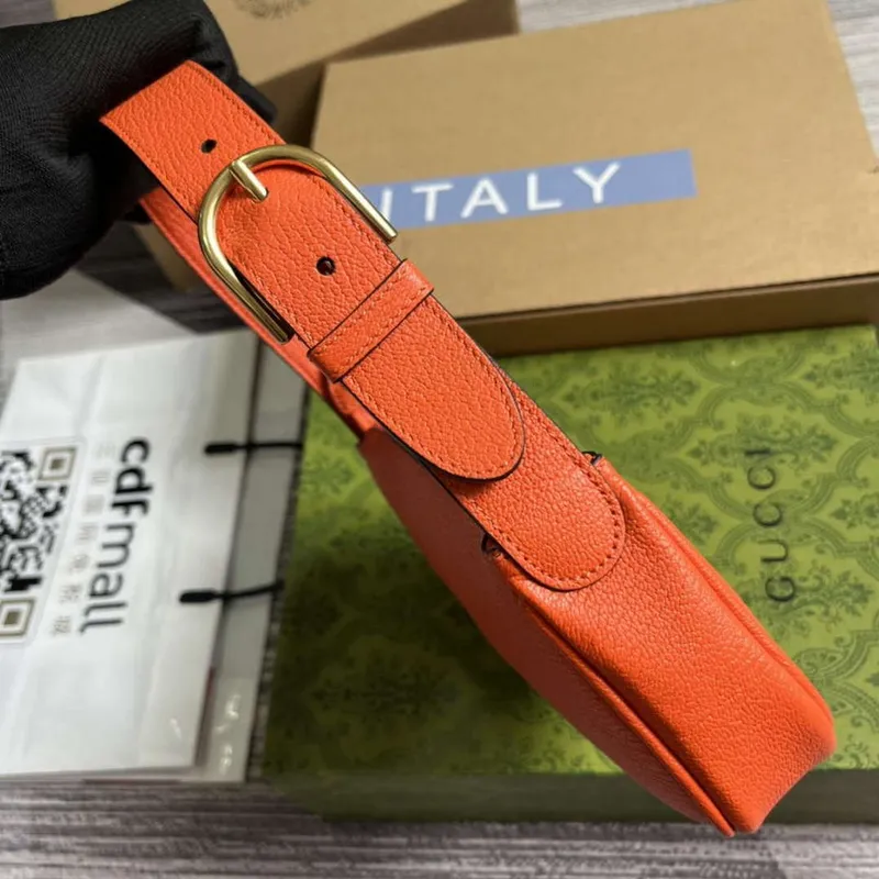 Gucci 739076 Mini ramenní taška Aphrodite oranžová