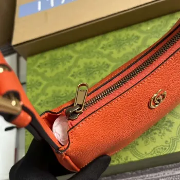 Gucci 739076 Mini ramenní taška Aphrodite oranžová