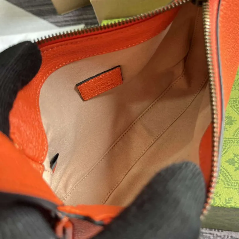 Gucci 739076 Mini ramenní taška Aphrodite oranžová