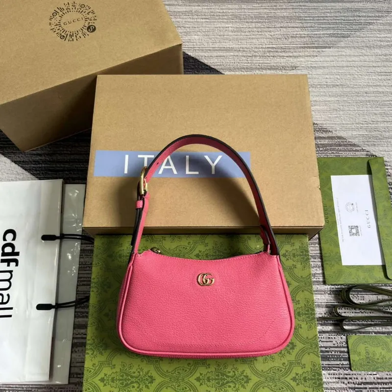 Gucci 739076 Mini ramenní taška Aphrodite Růžová