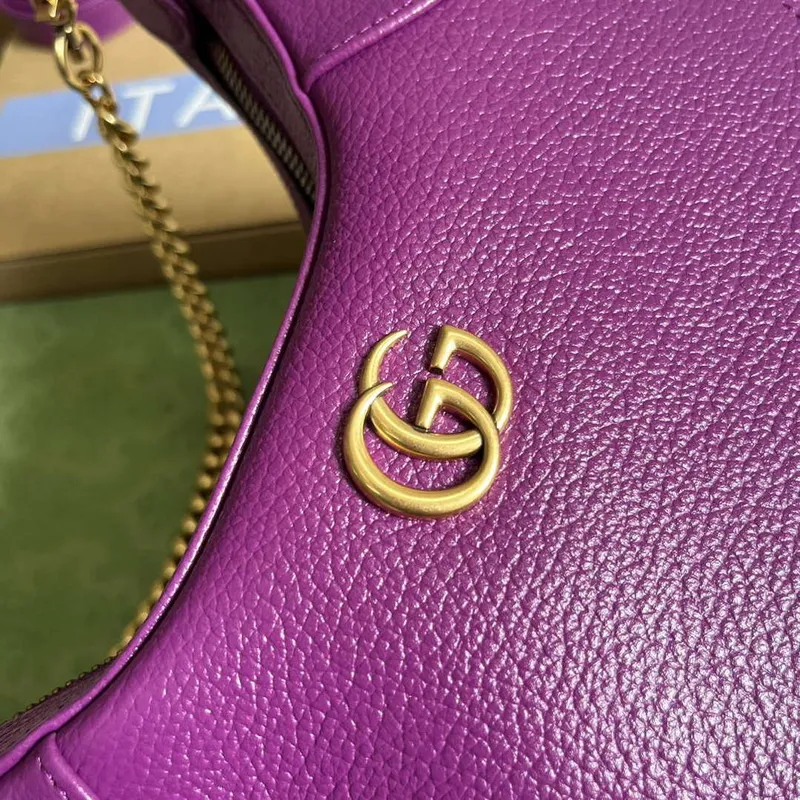 Gucci 731817 Aphrodite Malá Kabelka přes Rameno Fialová